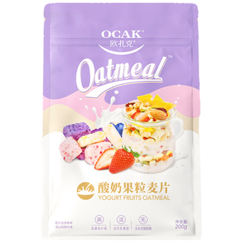 欧扎克 麦片营养早餐 水果麦片即食燕麦片零食代餐干吃酸奶果粒200g