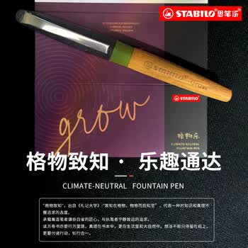 思笔乐（STABILO） 钢笔高端成人商务办公高档男士女生签字书法复古木制礼盒生日礼物蓝莓蓝山毛榉