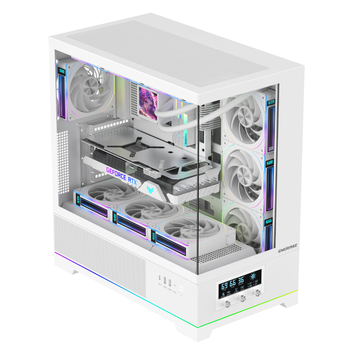 安耐美（Enermax）Pano D58wukong机箱 白色（空调海景房/支持360水冷/支持背插主板/ATX主板/温度显示屏/TYPE-C）