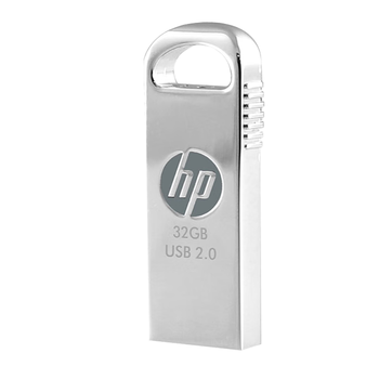 惠普（HP）32GB 金属U盘 v206w 银色金属 迷你学生专用可爱U盘电脑车载重装系统优盘移动版办公高速读写