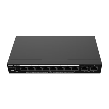 锐捷（Ruijie）RG-ES210GC-LP 10千兆网管交换机  智能监控poe交换机 8个poe电口2个千兆电口