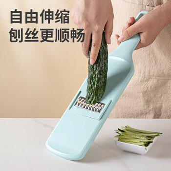 小熊 多功能切菜擦切丝刨丝器切片器（绿色4刀片）PR