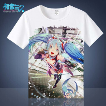 初音未来动漫短袖t恤千本樱镜音双子雪初音二次元周边男女衣服1910码