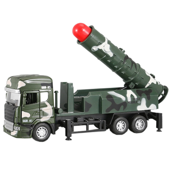 中麦微合金导弹车坦克玩具儿童军事装甲导弹发射火箭车模型炮车男孩礼品 军事合金导弹车