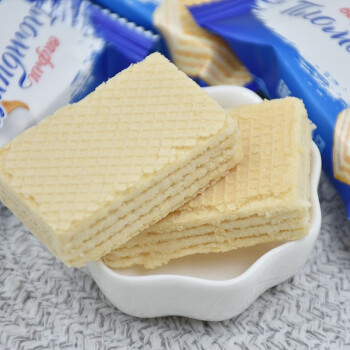 阿孔特俄罗斯进口威化饼干阿孔特小农庄冰淇淋味威化办公室零食品 90g