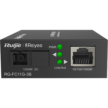 锐捷（Ruijie）千兆光纤收发器 RG-FC11G-3B 单模单纤3公里B端 SC接口即插即用 传输稳定网络可靠