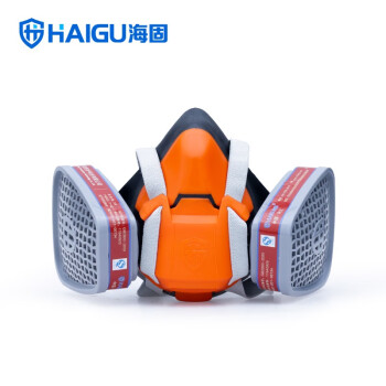 海固（HAIGU）HG602半面罩防毒套装（Hg） TPE半面罩防毒面具防汞蒸气水银化工气体防护面罩 红色