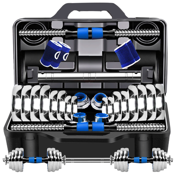 诚悦哑铃杠铃30公斤电镀男女士运动健身器材可调节拆卸组合套装CY-168