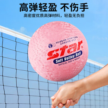 世达（star）CB814-13 儿童训练气排球 中学生排球 粉色气排球 4号球