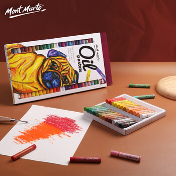 蒙玛特(Mont Marte)油画棒48色 重彩油画棒儿童油性绘画油彩棒画布本针管笔刮刀美纹胶套装V SX-MMPT0020-5JT