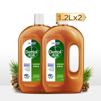 滴露（Dettol）消毒液1.2L*2瓶 杀菌除螨 儿童内衣 家居室内 宠物环境消毒