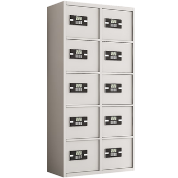 金经金属电子保密柜密码柜保密文件柜密码锁办公柜灰白十门电子锁