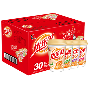 优乐美椰果奶茶80gx30杯原味/麦香/草莓/香芋4口味 冲调饮料早餐下午茶