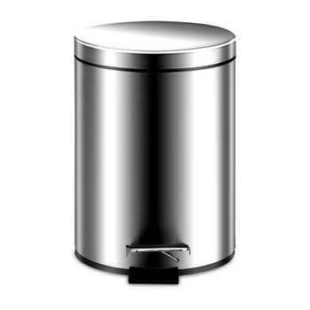 欧润哲垃圾桶脚踏带盖8L不锈钢客厅卧室厨房卫生间家用内外双桶缓降静音