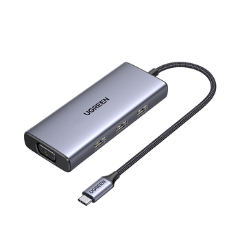 绿联Type-C扩展坞USB-C千兆网口转接拓展坞HDMI/VGA投屏hub分线器通用苹果15/16华为笔记本电脑ipad