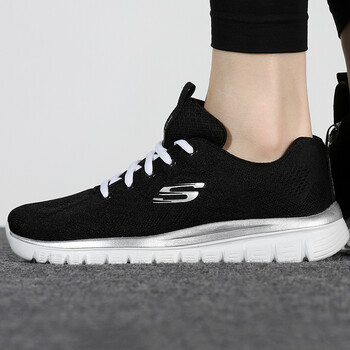 skechers斯凯奇女鞋夏季运动鞋 2021新款低帮缓震跑步鞋网面透气健步