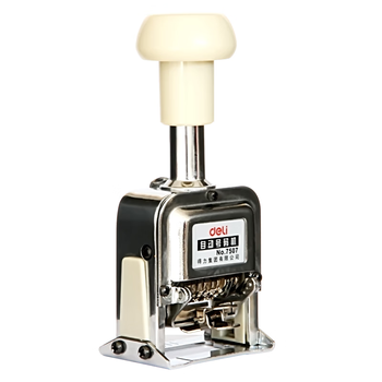 得力(deli)7位办公财务自动号码机/打码机 盖印清晰 财务用品 7507