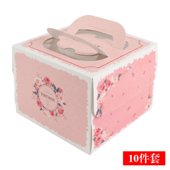 蛋糕盒一次性8寸手提方形生日蛋糕盒子6810寸一次性方盒芝士慕斯小
