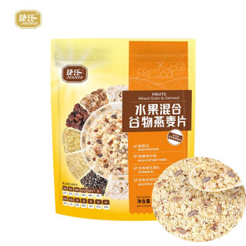 捷氏 水果混合谷物燕麦片400g即食冲饮谷物煮粥营养早餐 (水果混合