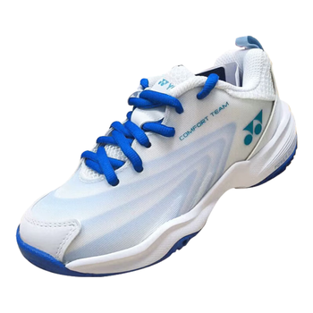 YONEX尤尼克斯羽鞋儿童款比赛训练鞋防滑耐磨SHBCFT2JEX 白/蓝 35