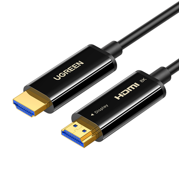 绿联HDMI2.1光纤线8K60Hz 4K240Hz兼容2.0 高清视频线工程布线电脑机顶盒接电视显示器投影仪10米80406