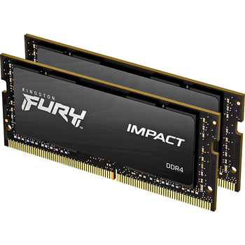 金士顿 (Kingston) FURY 64GB(32G×2)套装 DDR4 3200 笔记本内存条 Impact风暴系列 骇客神条