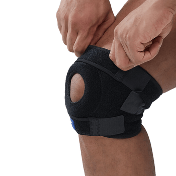 美津浓（MIZUNO）运动护膝跑步护具髌骨带男女防撞支撑篮球跑步登山041-00F单只装