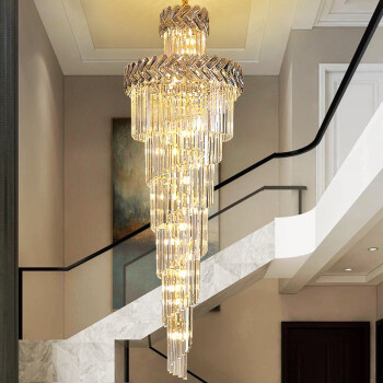 吊灯现代简约大气北欧客厅创意餐厅灯螺旋款70直径2米高度三色调光led