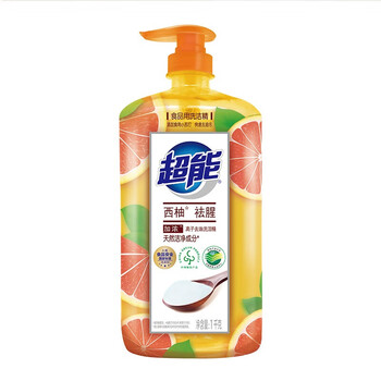 超能 去油易冲洗不残留 温和安全 离子去油洗洁精(西柚祛腥) 1kg*2瓶