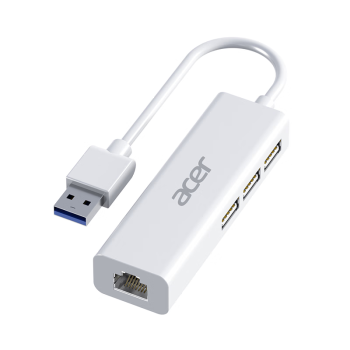 宏碁（acer）USB转网口分线器拓展RJ45网线接口HUB转换器 笔记本电脑台式机以太网口扩展坞 Win8/10转接头