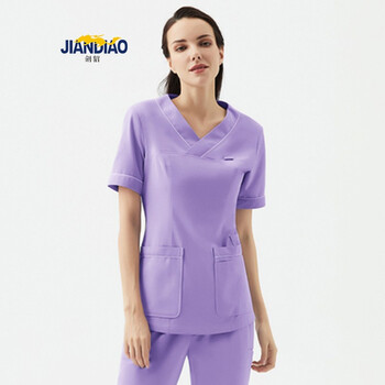 剑貂jiandiao洗手衣护士服导诊女夏短袖刷手服手术室