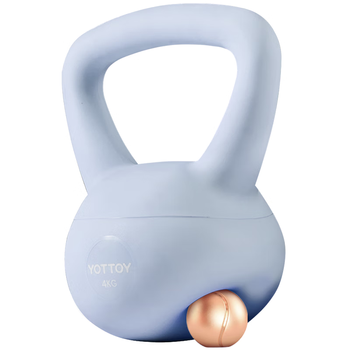 yottoy翘臀软壶铃女士提壶哑铃翘臀深蹲力量家用健身训练器材4kg-雾霾蓝