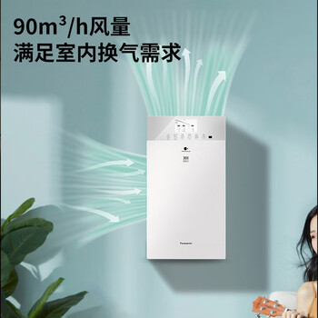 松下（Panasonic）新风系统 家用壁挂式新风机过滤PM2.5换气机2台RZ06V1 RZ09VD2