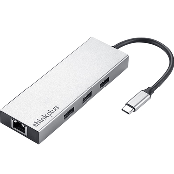 ThinkPad联想Type-C扩展坞USB-C转HDMI转接器USB分线器RJ45千兆网口华为小米苹果笔记本拓展坞转换器LC08