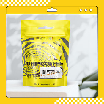COFEFEST意式特浓挂耳咖啡10g*30包醇厚手冲黑咖啡细粉深烘 PCA旗下品牌