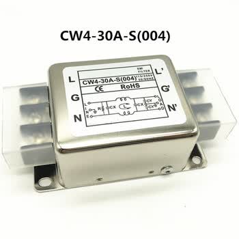 欧华远 单极单相220V电源滤波器CW4--3A6A20A10A30A-S(004端子台 CW4-30A-S(004)