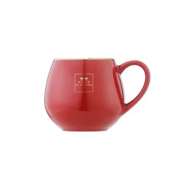 WORLD KITCHEN 康宁马克杯300ml-红 人体工学手柄 经久耐用 WK-MKB300/KZ/RD