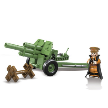 兼容兼容二战军事人仔美军火炮高射炮重型火炮收藏模型积木m30榴弹炮