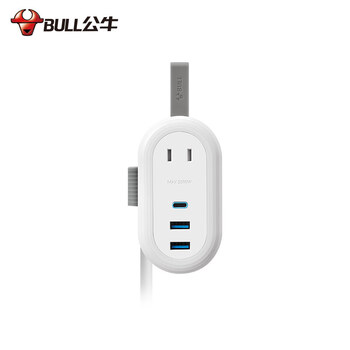 公牛(BULL)20W PD快充差旅插座/插线板/插排/接线板 出行miniType-c+USB+2插孔 全长0.9米 GNV-UU5202无开关 公牛(BULL)20W PD快充差旅插座/插线板/插排/接线板 出行miniType-c+USB+2插孔 全长0.9米 GNV-UU5202无开关