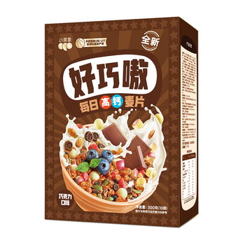 小黄象水果麦片儿童零食冲饮早餐代餐燕麦片好巧嗷30g*10袋 300g/盒