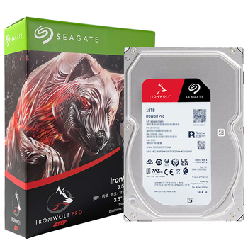 希捷（SEAGATE）NAS硬盘 18TB 私有云 256MB CMR垂直 静音低耗 机械硬盘 希捷酷狼Pro 数据恢复服务 ST18000NT001