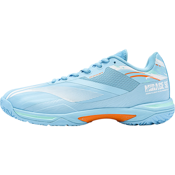 李宁（LI-NING）羽毛球鞋影速SE男女款减震回弹专业运动训练鞋 浪花蓝/标准白 43 