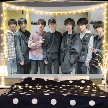tnt时代少年团周边tnt时代少年团按时长大周年演唱会同款大挂画布海报