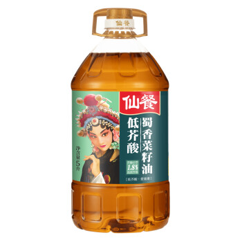 仙餐牌低芥酸蜀香菜籽油5L  非转基因食用油  四川风味 