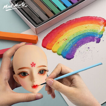 蒙玛特(Mont Marte)色粉笔12色 美术画画粉彩笔手绘彩绘绘画工具套装 易洗彩笔颜料专业粉彩棒画笔MMPT0004美术写生
