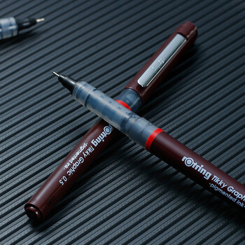 红环（rOtring）针管笔0.5mm 德国专业设计绘图记号笔 高颜值品质 Tikky系列单支装