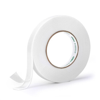 得力(deli)双面泡沫胶带 强力泡沫海绵胶 厚型双面胶条 宽18mm长4.5m 10卷装 30411