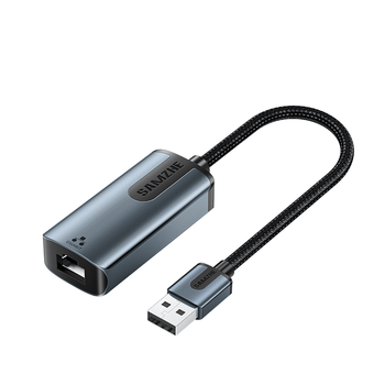 山泽USB3.0千兆有线网卡转RJ45网线接口转接头适用苹果Mac华为笔记本任天堂Switch外置网口转接器AR01S