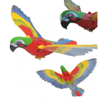 仿真提线鸟能飞会叫的飞鸟老鹰发光发声电动掉线飞鹰动物玩具带声光
