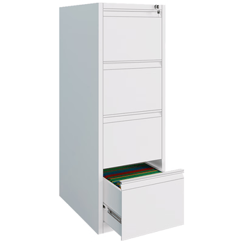 中伟（ZHONGWEI）挂劳柜四斗卡箱铁皮柜子A4FC挂捞抽屉柜员工办公文件柜加厚款